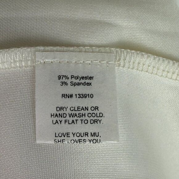 Show Me Your MuMu Paris Maxi Slit Gown White Stretch M - Picture 12 of 13